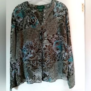 Lemon Grass‎ sz. Large Green Long sleeve Top